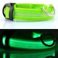 LED Nylon Pet Neck Collar Night Safety Green