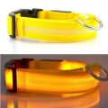 LED Nylon Pet Neck Collar Night Safety yellow