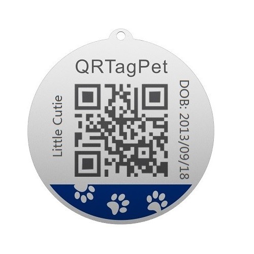 Customer Personalized Pet QR Tag Code Name ID Dog Cat